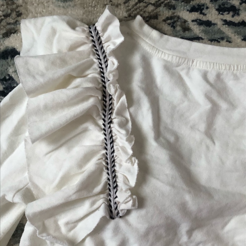 White Ruffle Blouse - Picture 2 of 3